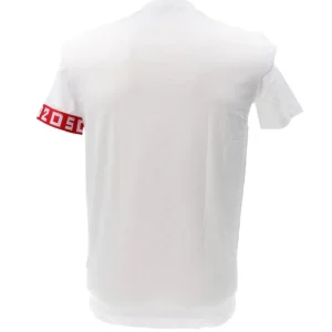 Dsquared2 Uomo T-Shirt-D9M3S5130 ROUND NECK T-SHIRT Bianco Rosso