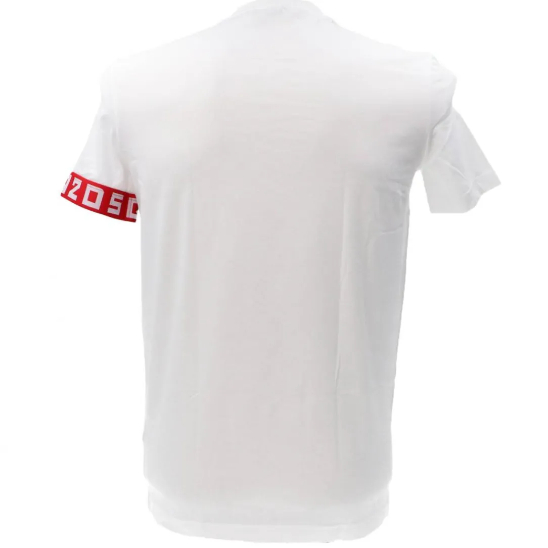 dms_round_neck_tshirt_bia_2.webp Dsquared2 Uomo T-Shirt-D9M3S5130 ROUND NECK T-SHIRT Bianco Rosso