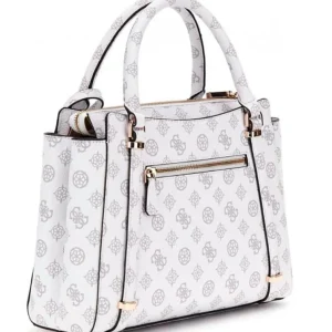 Guess Donna Borse A Mano-ECO ERICA 2 COMP SATCHEL Bianco