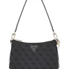 Guess Donna Borse A Spalla-ECO ERICA TOP ZIP SHOULDER BAG Nero
