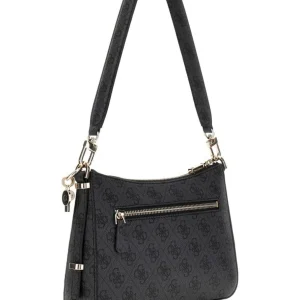 Guess Donna Borse A Spalla-ECO ERICA TOP ZIP SHOULDER BAG Nero