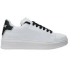 Gaelle Paris Donna Sneakers | Sneakers-Ecopelle rubber patch linea GACA Bianco stringhe nere