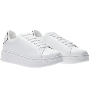 Gaelle Paris Donna Sneakers | Sneakers-Ecopelle rubber patch linea GACA Bianco