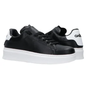 Gaelle Paris Donna Sneakers | Sneakers-Ecopelle rubber patch linea GACA Nere dietro bianco