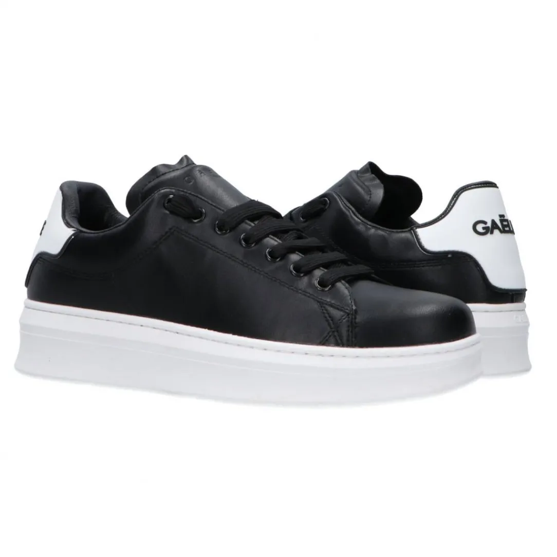 ecopelle_rubber_patch_lin_2-5.webp Gaelle Paris Donna Sneakers | Sneakers-Ecopelle rubber patch linea GACA Nere dietro bianco