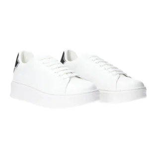 Gaelle Paris Donna Sneakers | Sneakers-Ecopelle rubber patch linea GACA Bianco nero