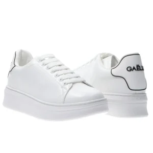 Gaelle Paris Donna Sneakers | Sneakers-Ecopelle rubber patch linea GACA Bianco