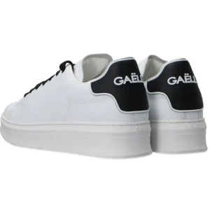 Gaelle Paris Donna Sneakers | Sneakers-Ecopelle rubber patch linea GACA Bianco stringhe nere