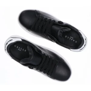 Gaelle Paris Donna Sneakers | Sneakers-Ecopelle rubber patch linea GACA Nere dietro bianco