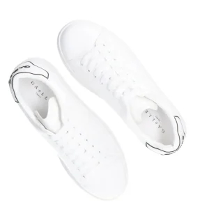Gaelle Paris Donna Sneakers | Sneakers-Ecopelle rubber patch linea GACA Bianco
