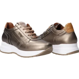 Alviero Martini Donna Sneakers-Ecopelle stringhe Bronzo