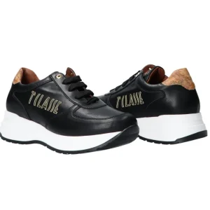 Alviero Martini Donna Sneakers-Ecopelle stringhe Nero pelle