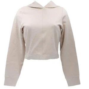 Calvin Klein Donna Felpe-Eggshell croptop Beige