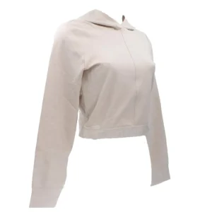 Calvin Klein Donna Felpe-Eggshell croptop Beige