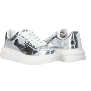 Guess Donna Sneakers-Elbina FLJELB FAL12 Leather Argento