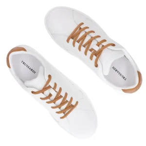 Trussardi Uomo Sneakers-ERIS AI 23 Bianco Cuoio