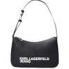 Karl Lagerfeld Donna Borse A Spalla-ESSENTIAL LOGO BAGUETTE 245J3007 Nero