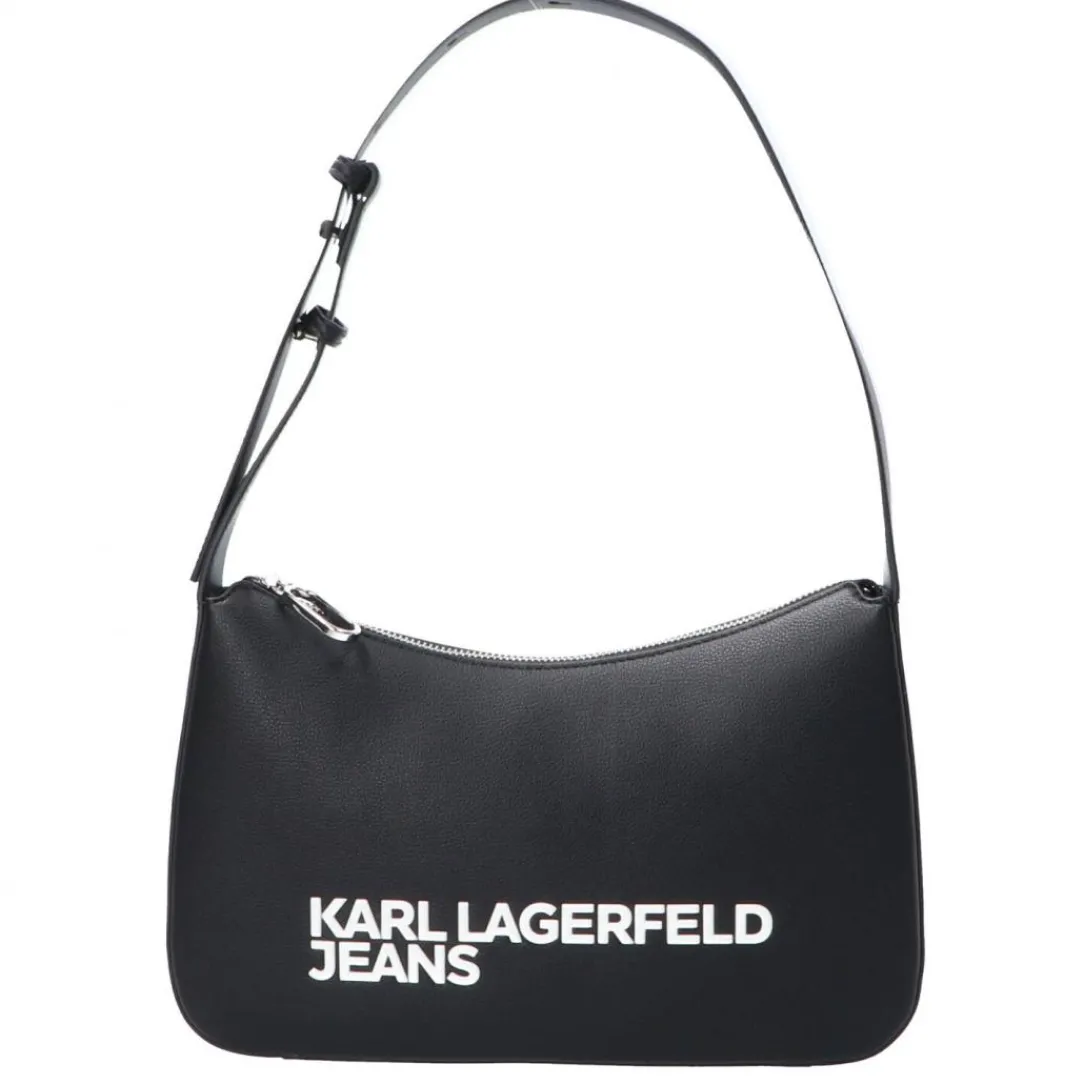 essential_logo_baguette_j_0.webp Karl Lagerfeld Donna Borse A Spalla-ESSENTIAL LOGO BAGUETTE 245J3007 Nero