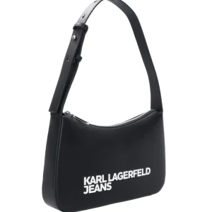 Karl Lagerfeld Donna Borse A Spalla-ESSENTIAL LOGO BAGUETTE 245J3007 Nero