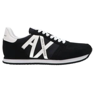 Armani Uomo Sneakers-Exchange X017 eco suede, mesh e nylon Bianco Nero