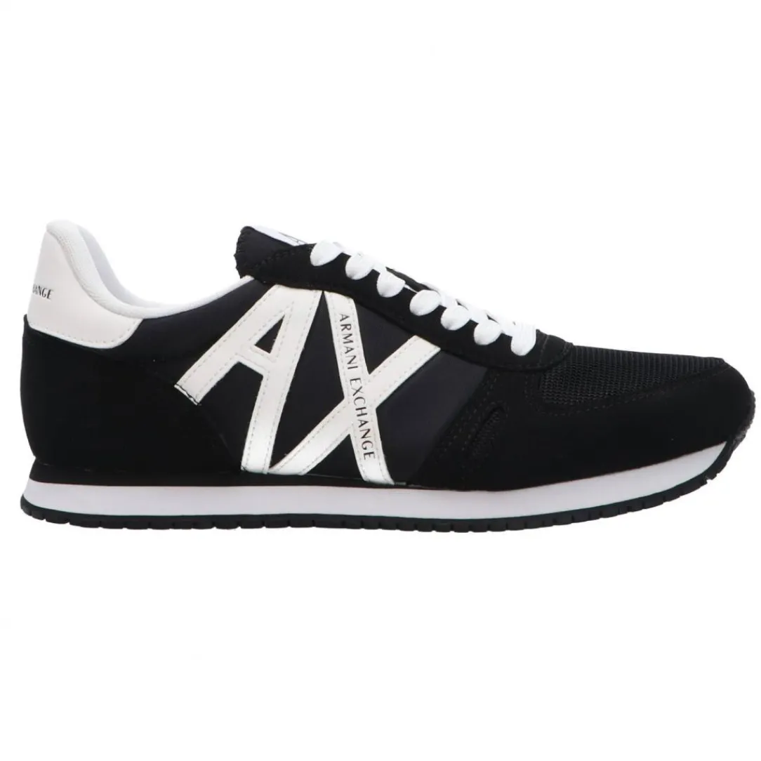 exchange_x_eco_suede_mesh_0-1.webp Armani Uomo Sneakers-Exchange X017 eco suede, mesh e nylon Bianco Nero