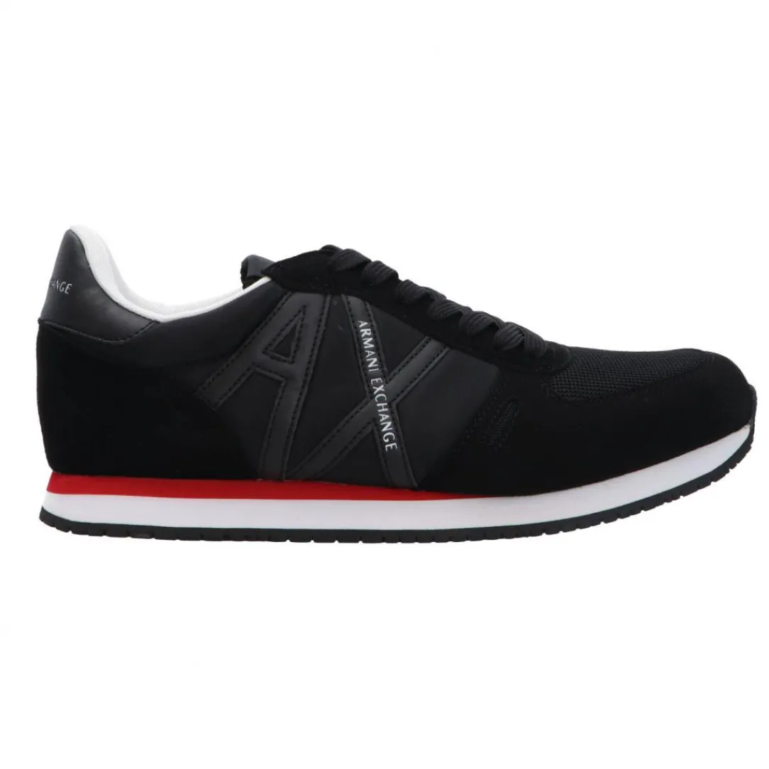 exchange_x_eco_suede_mesh_0.webp Armani Uomo Sneakers-Exchange X017 eco suede, mesh e nylon Nero