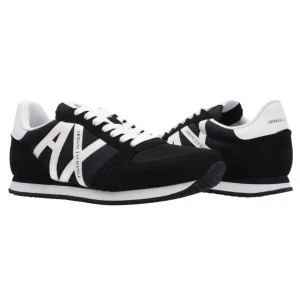 Armani Uomo Sneakers-Exchange X017 eco suede, mesh e nylon Bianco Nero