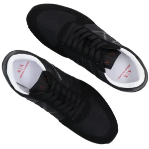 Armani Uomo Sneakers-Exchange X017 eco suede, mesh e nylon Nero