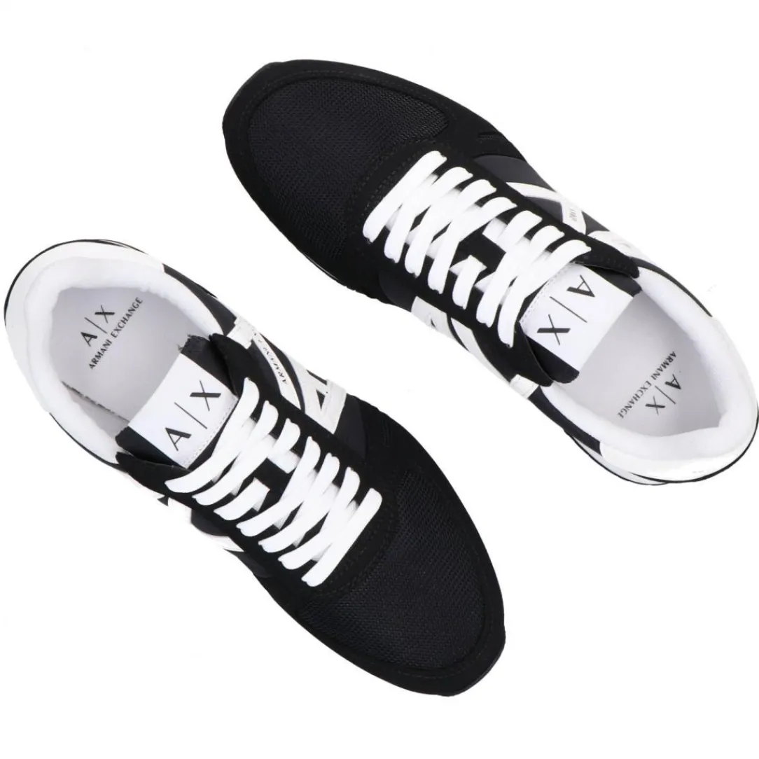 exchange_x_eco_suede_mesh_4.webp Armani Uomo Sneakers-Exchange X017 eco suede, mesh e nylon Bianco Nero