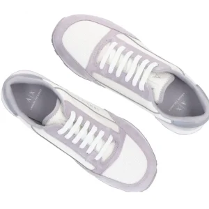 Armani Uomo Sneakers-Exchange XUX083XV2631A179 suede con inserti in mesh Grigio