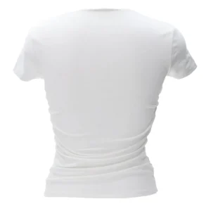 Guess Donna Maglia-FARAH SHIRRED TOP Bianco