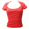 Guess Donna Maglia-FARAH SHIRRED TOP Rosso Corallo