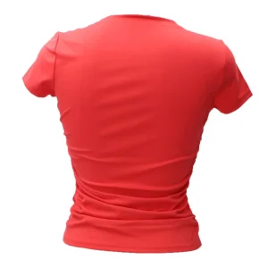 Guess Donna Maglia-FARAH SHIRRED TOP Rosso Corallo