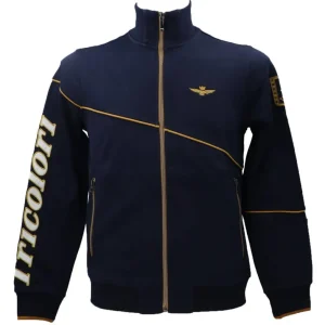 Aeronautica Militare Uomo Felpe-FELPA COLOR BLOCK Blu