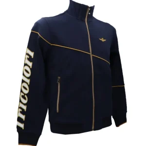 Aeronautica Militare Uomo Felpe-FELPA COLOR BLOCK Blu