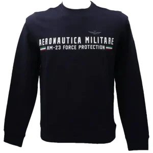 Aereonautica Militare Uomo Felpe-FELPA GIROCOLLO 1968 Blu
