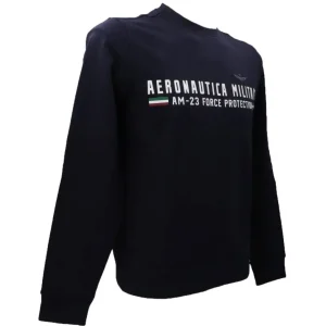 Aereonautica Militare Uomo Felpe-FELPA GIROCOLLO 1968 Blu