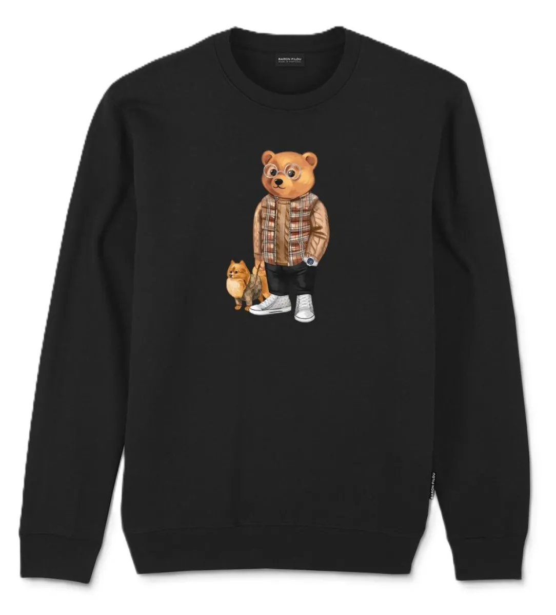 filou_organic_pullover_ne_0.webp Baron Filou Donna Felpe | Felpe-FILOU ORGANIC PULLOVER Nero Nero