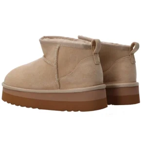 Gold&Gold Donna Stivaletti E Stivali-FL241 suede Beige