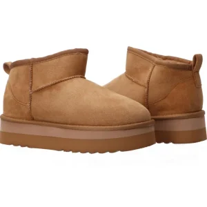 Gold&Gold Donna Stivaletti E Stivali-FL241 suede Cuoio
