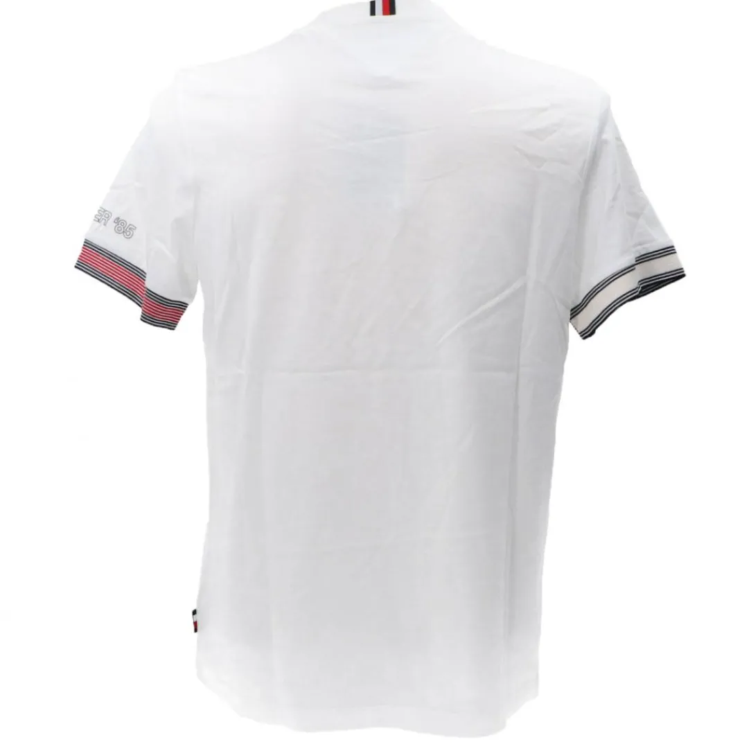 flag_cuff_regular_tee__bi_2.webp Tommy Hilfiger Uomo T-Shirt-FLAG CUFF REGULAR TEE 34430 Bianco