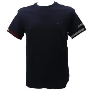 Tommy Hilfiger Uomo T-Shirt-FLAG CUFF REGULAR TEE 34430 Blu