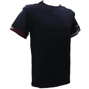 Tommy Hilfiger Uomo T-Shirt-FLAG CUFF REGULAR TEE 34430 Blu