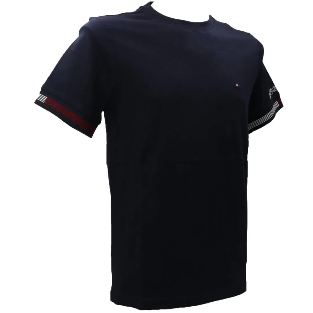 flag_cuff_regular_tee__bl_1.webp Tommy Hilfiger Uomo T-Shirt-FLAG CUFF REGULAR TEE 34430 Blu