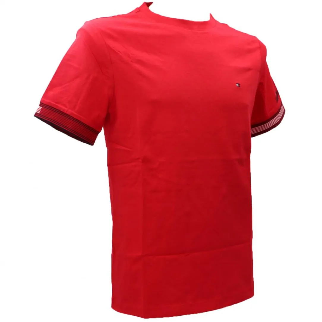 flag_cuff_regular_tee__ro_1.webp Tommy Hilfiger Uomo T-Shirt-FLAG CUFF REGULAR TEE 34430 Rosso