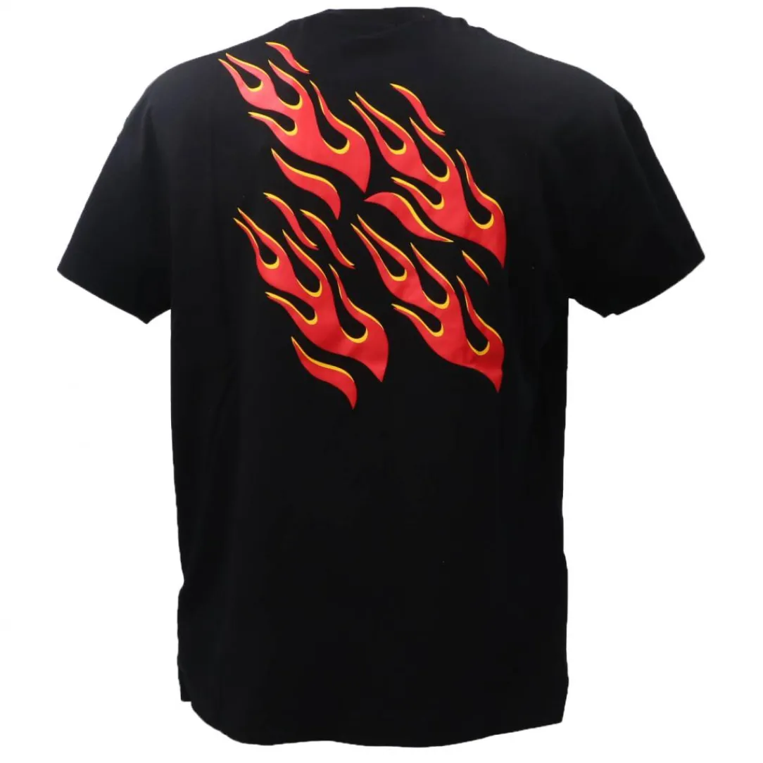 flames_tshirt_nero_2.webp Hugo Uomo T-Shirt-FLAMES T-SHIRT Nero