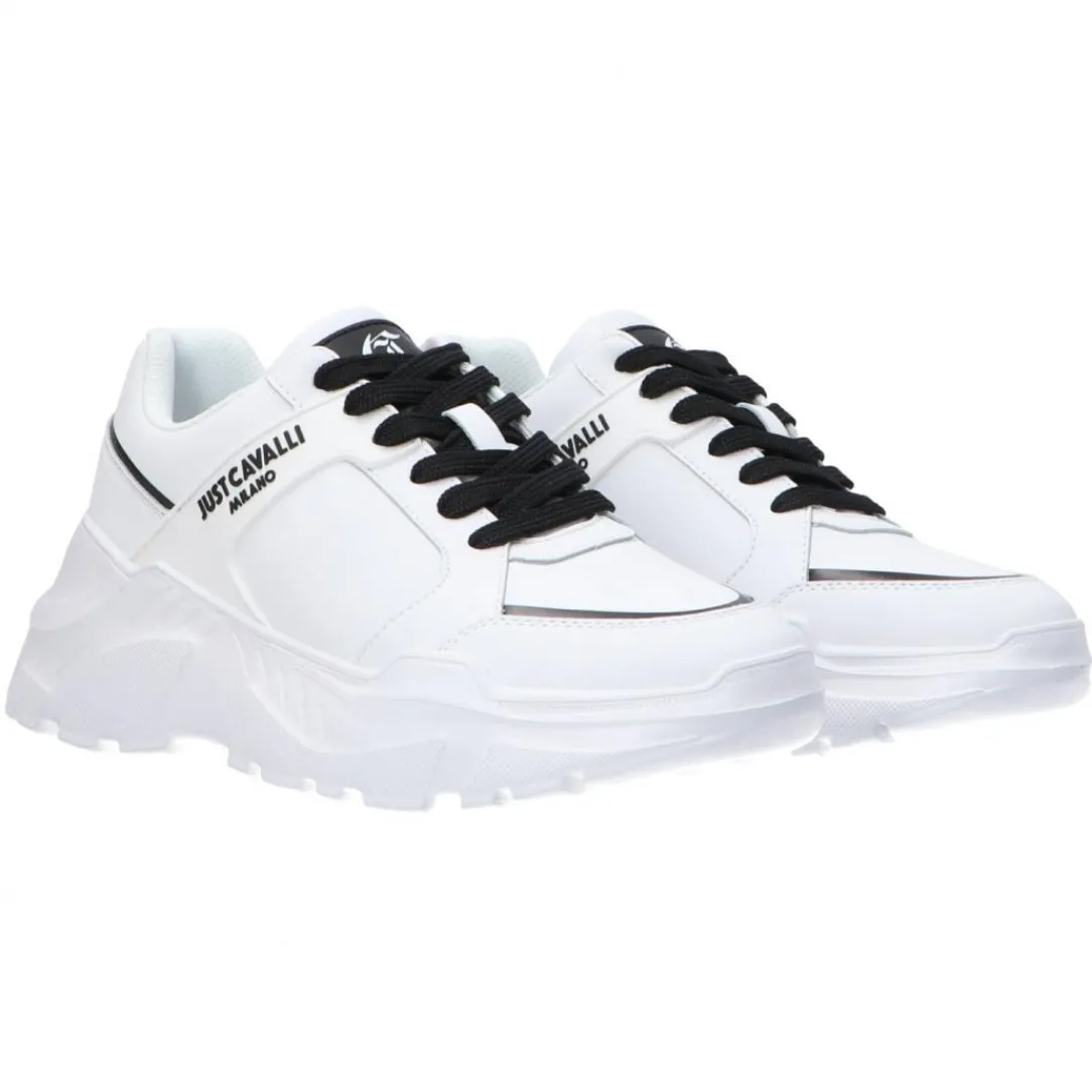 fondo_casper_dis_bianco_1.webp Just Cavalli Uomo Sneakers-Fondo casper dis.9 Bianco