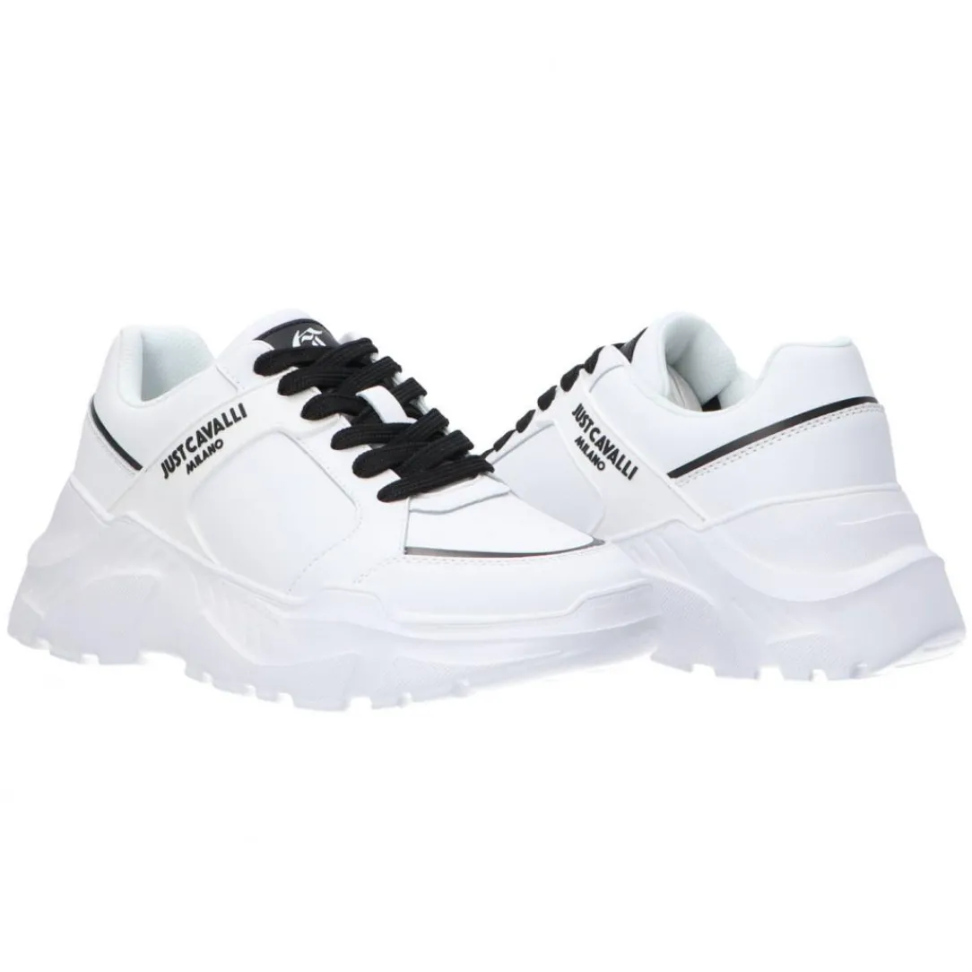 fondo_casper_dis_bianco_2.webp Just Cavalli Uomo Sneakers-Fondo casper dis.9 Bianco