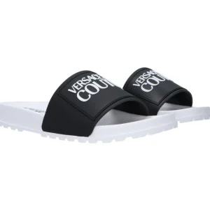 Versace Uomo Scarpe Mare-FONDO SLIDE DIS. SQ2 Bianco Nero