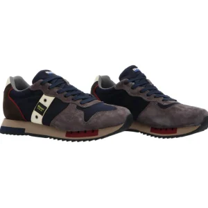 Blauer USA Uomo Sneakers-F3QUEENS01 WAX Blu